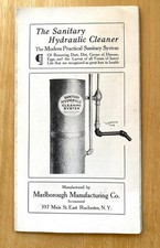 Vintage early  1900's Advertising Brochure Sanitary Hydraulic Cleaner picture