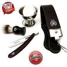 Deluxe 5 Pc Shave Ready Straight Edge Razor Shaving Set Kit For Men XMAS Gift picture