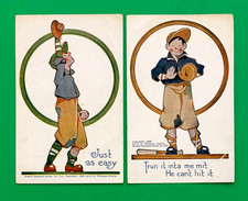 1909 BOSTON BASEBALL SERIES 2 POSTCARDS #103 & #110 BY O.D. WILLIAMS picture