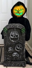 Spirit Halloween Pumpkin Guardian of the Grave Animatronic VIDEO Haunted House picture