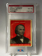 1932 U.S. Caramel Presidents Andrew Johnson #4 PSA 4 American Caramel picture