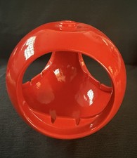 VNTG MCM 1970’s Hanging Ash Tray/Planter,Red Ceramic.Perfect For Balcony/Patio picture