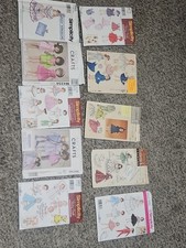 Vintage Baby Doll Clothing Wardrobe Sewing Pattern Lot picture