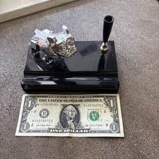 Vintage Mack Truck Bulldog Themed Pen Holder Weighted Plastic Base  picture