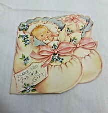 Vintage Rust Craft Boston USA Birthday Card Baby Gifts Thank You Card picture
