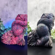 UV Reactive Ruby Kyanite Dragon, Statement Piece Ruby In Kyanite Hand-Carved  picture