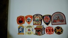 FIREFIGHTING PATCHES - LOT OF 10 - ALL NEW - ALL VINTAGE picture