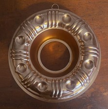 VTG Copper Bundt Pan Jello/Cake Mold Wall Hanging Round 3.5 Cups picture