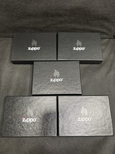 LOT 5-SET ZIPPO EMPTY BLACK INCLUDE 2 PSC ZIPPO LIGHTER  DOUBLE-BOX picture