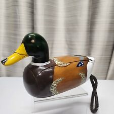 Vintage 70s Telemania Wooden Duck Decoy Landline Telephone Jersey Shore Untested picture