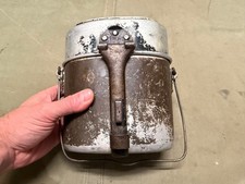 ORIGINAL WWII GERMAN ARMY INFANTRY M31 MESS KIT TIN KIT-DATED 1938 picture