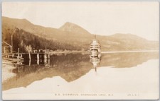 SS 'Sicamous' Steamer Okanagan Lake BC Ewing's Landing 1936 RPPC Postcard D99 picture