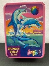 Vintage Lisa Frank Dancing Dolphins Collectors Stationery TIN ONLY Empty - READ picture