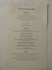 Ritz Carlton Huntington Hotel Terrance Lunch vintage Menu 1998 CA signed by Chef picture