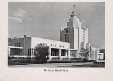 Illinois Host Building 1933 Chicago World's Fair Vintage Souvenir Book Excerpt picture