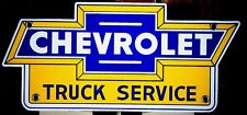 CHEVROLET TRUCK SERVICE SIGN PORCELAIN COLLECTIBLE, RUSTIC, ADVERTISING  picture