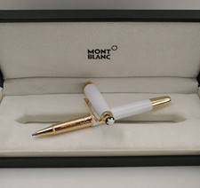 Montblanc White Gold Rollerball Pen Authentic New In Box Luxury Executive Gift picture
