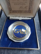 Vintage 23k Gold Leaf On Pewter GAB Paperweight Globe 60/100 Limited Collectible picture