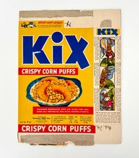 Vintage 1949 General Mills Kix Cereal Box Tell-A-Vision Custer/Sitting Bull picture