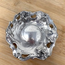 1981 Elias Fine Pewter USA SN 925 Silver F33 Dish Art Nouveau 4.4 oz picture