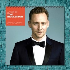 Tom Hiddleston 2027 Wall Calendar 12 Month Celebrity Photo Fan Collectible picture