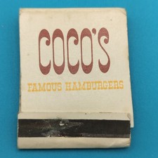Coco's Famous Hamburgers Los Angeles Vintage Advertising Matchbook picture