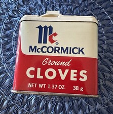 McCORMICK Ground Cloves Vintage Spice Tin Container Memorabilia picture