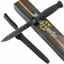 Bundeswehr Military Combat Knife Fixed Blade Black Nylon Handle Shealth picture