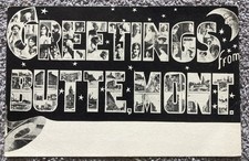 c1905 Greetings From Butte Montana Large Letter Moon Postcard picture
