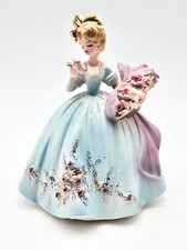 Josef Originals Lady Figurine A Mother's World Series Pink Roses Big Bow picture