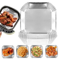 Air Fryer Paper Liners, 100Pcs Aluminum Foil Air Fryer Disposable Paper Liner... picture