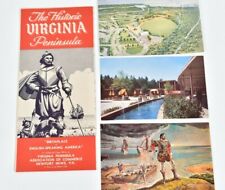 Vintage 1950's Historic Virginia Peninsula Jamestown VA Postcards & Brochure  picture