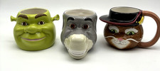 2004 Shrek Puss in Boots & Donkey 3D Mug Cup Bundle picture