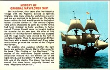 Vintage Postcard History of Original Mayflower Ship Mike Roberts Published picture