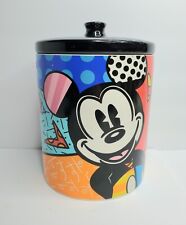 Disney Romero Britto Mickey Mouse Ceramic Biscuit Cookie Jar Storage Canister  picture