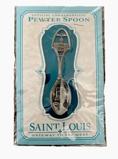 Vintage Pewter Spoon Official Commemorative Saint Louis Gateway to the West. New picture
