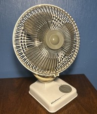 VINTAGE Windmere Fan, Small Bedside Desk Oscillating Fan DF-7, 2 Speed White 12” picture