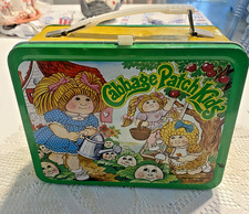 NOS 1980's Vintage 1983 Cabbage Patch Kids King-Seeley Metal Lunchbox w Thermos picture
