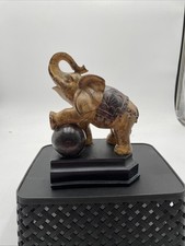 Circus Elephant Figurine On Stand With Ball picture