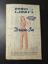 Vintage Mid-Century Doris & Larry’s Drive-In Menu Compton CA Southern California picture