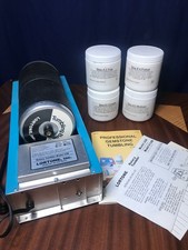 Lortone Double 3 lb Barrel Rock Tumbler Model 33B, Open Box, Plus Four Tubs Grit picture
