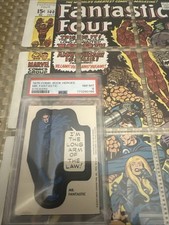 1975 Topps Comic Book Heroes Mr. Fantastic Sticker PSA 8 MARVEL COMICS ComicCon picture