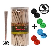 Organic HMP Pre Rolled Cones King Size 200 Pack Classic Rolling Paper Cones picture