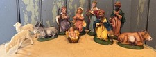 10 Vtg Plastic Nativity Figures Italy Christmas Jesus Mary Joseph Wiseman Sheep picture