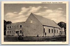 Lutheran Church c1952 Concordia Kansas KS Vintage CURT TEICH Postcard picture