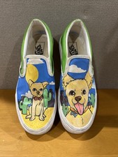 Vans Desert Dog Hand Painted Slip-On Shoes Men's 8.5 Women's 10 Custom Art Used picture