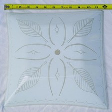 Glass Shade Lamp Sconce Ceiling Fixture Cover Frosted Leaf Design picture