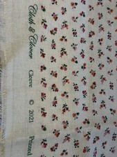 Cloth & Clover Cleeve Bright Linen Fabric 3 1/2 Yards Printed England picture