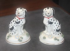 Pair Porcelain Dalmatian Dog Figurines picture