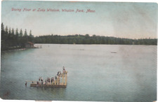 c. 1906 Whalom Park, Fitchburg MA Postcard Diving Float People Unposted Vintage picture